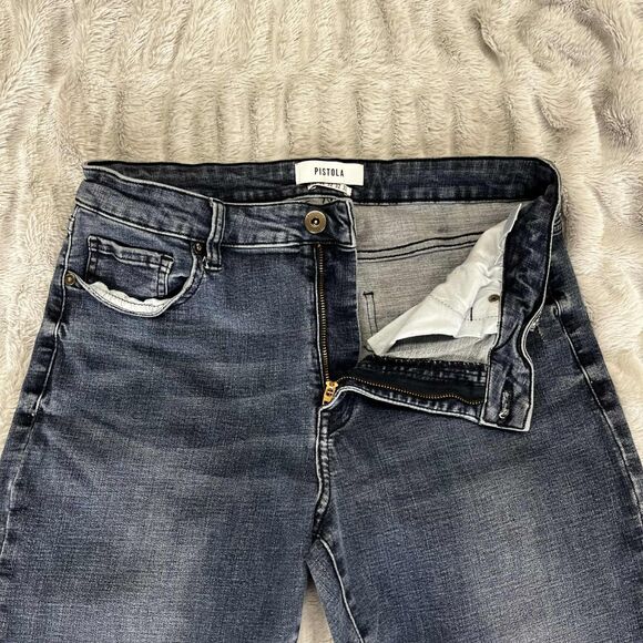 Pistola Jeans Womens 32 Blue Mid Rise Skinny Stretch Faded Wash Denim Casual - Picture 4 of 10